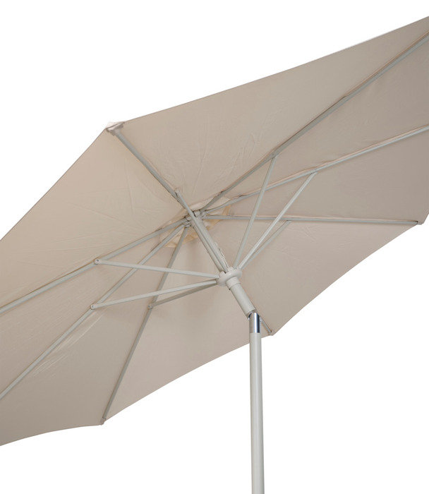 Parasol Ø300 cm sandgrå m/krank og tilt - Sunlife